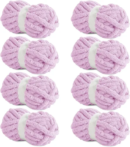 Miniatura 82 de HOMBYS Hilo de Chenille Grueso Carbón para Crochet, Hilo Grueso Espeso y Esponjoso para Tejer, Hilo Súper Grueso para Tejer Mantas a Mano, Hilo