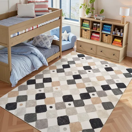 Miniatura 31 de jinchan Alfombra a rayas de 2 x 3 para entrada, alfombra de cocina, tapete pequeño, antideslizante, ligero, de bajo perfil, decoración para entrada