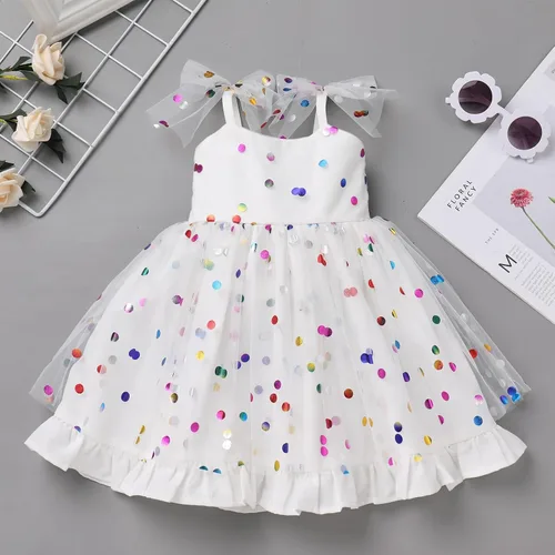 Miniatura 3 de IMEKIS Toddler Kids Girl St Patricks Day Dress Shiny Shamrock Confetti Tutu Birthday Party Photo Shoot Outfit 1-6T