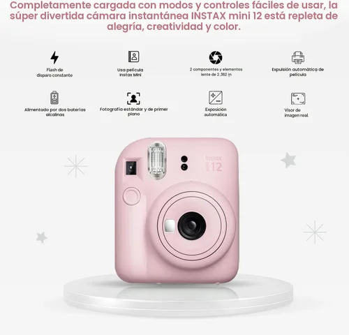 Miniatura 4 de Cámara Fujifilm Instant Mini 12 + Paquete de Accesorios y Funda Personalizada Compatible + Fuji Instant (20 Fotos) Álbum de Fotos Mini de Diseñador