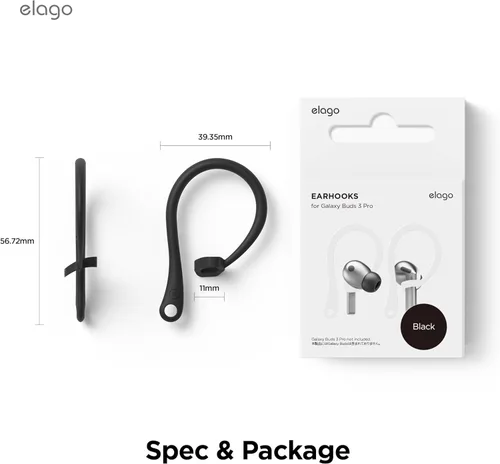 Miniatura 7 de elago Ganchos para las orejas diseñados para accesorios de auriculares Samsung Galaxy Buds 3 y Galaxy Buds 3 Pro, antideslizantes, diseño