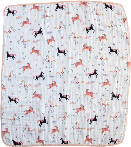 Miniatura 4 de Red Rovr Manta de muselina de algodón 100% orgánico para bebé, colcha de muselina multicapa, recién nacido y niño, suave, ligera, para guardería