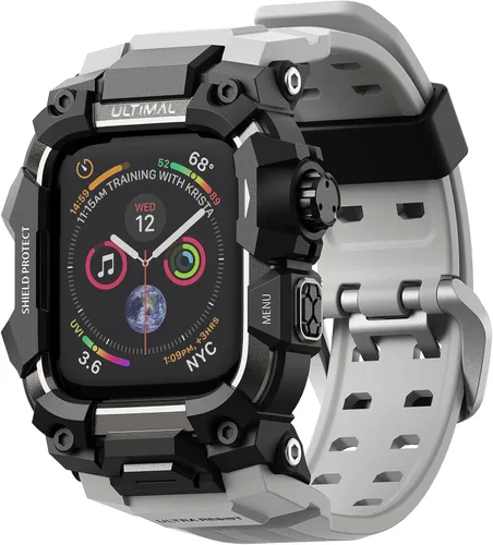 Miniatura 9 de ULTIMAL - Funda resistente con correa para Apple Watch 49mm, compatible con Apple Watch Ultra 3/2/1, cubierta protectora a prueba de golpes de grado