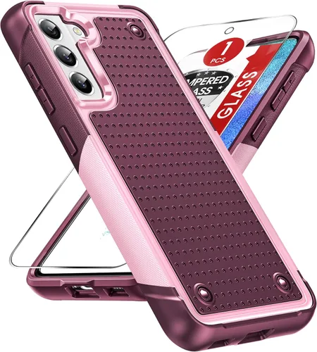 Miniatura 61 de LeYi Funda para Galaxy S21 FE-5G: Funda Samsung S21 FE con protector de pantalla, doble capa protectora de policarbonato duro y TPU suave Android