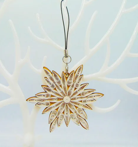 Miniatura 10 de Árbol de Navidad, decoración del hogar, decoración navideña, adorno hecho a mano, ornamento quilled, bolso, mochila, bolso, teléfono móvil