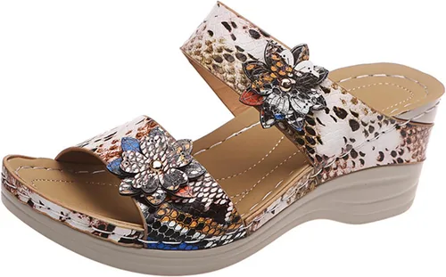 Miniatura 6 de Ladmiple - Sandalias ortopédicas planas y cómodas para mujer, con soporte de arco, sandalias ortopédicas de verano, lindas sandalias para caminar