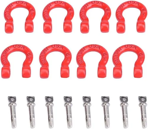 Miniatura 9 de HERCHR Gancho de remolque RC, 8 piezas de metal RC con hebilla de remolque con hebilla de remolque, grillete de bloqueo de enganche, accesorios