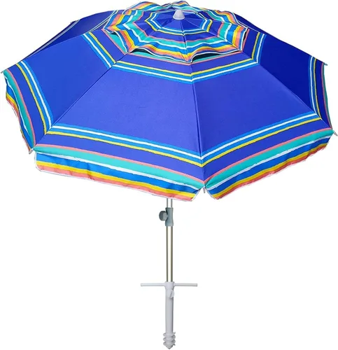 Miniatura 16 de AMMSUN Sombrilla de playa resistente de 7 pies con anclaje de arena y refugio solar inclinable, protección UPF50+, sombrilla y sombrillas para Spray