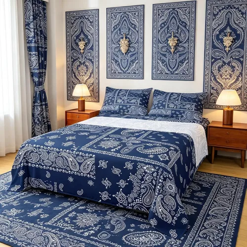Miniatura 18 de Manfei Honeycomb - Juego de sábanas con diseño de mando de videojuegos tamaño Twin, juego de ropa de cama geométrica azul con controlador