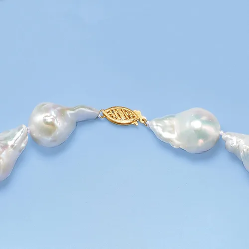Miniatura 4 de Ross-Simons 12-15mm Cultured Baroque Pearl Necklace With 14kt Yellow Gold