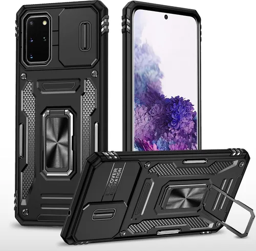 Miniatura 17 de DEERLAMN Funda para Samsung Galaxy A14 5G con Cubierta Deslizante para Cámara + Protector de Pantalla (2 Paquetes), Soporte de Anillo Giratorio