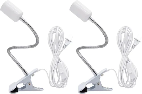Miniatura 10 de Soporte de Lámpara con Clip Ajustable Interruptor Luz de Clip Flexible Soporte de Lámpara con Clip Soporte de Lámpara de Escritorio con Clip Zócalo