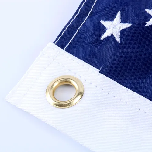 Miniatura 8 de Amarine Made Bandera náutica estadounidense de 12 x 18 pulgadas con rayas cosidas y estrellas bordadas, 18 pulgadas x 11.8 in, para barco, yate