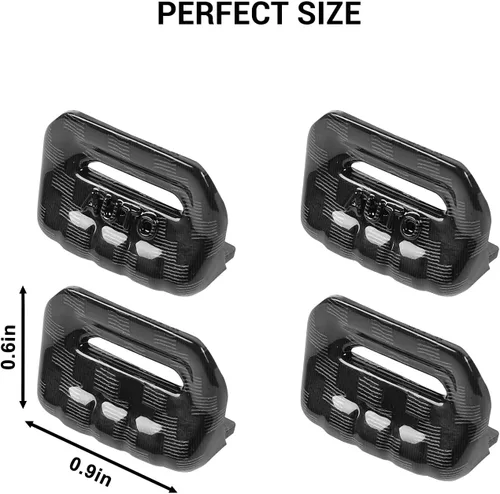 Miniatura 4 de Jimen Compatible con Jeep Wrangler JL JLU 2018-2023 y Jeep Gladiator JT 2020-2023, 4 piezas de cubiertas de interruptor de botón para ventana