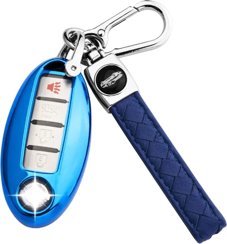 Miniatura 11 de XIYANG TRADE Funda para llavero Nissan con llavero, funda de TPU suave para llave de protección completa para Altima Rogue Maxima Sentra Infiniti