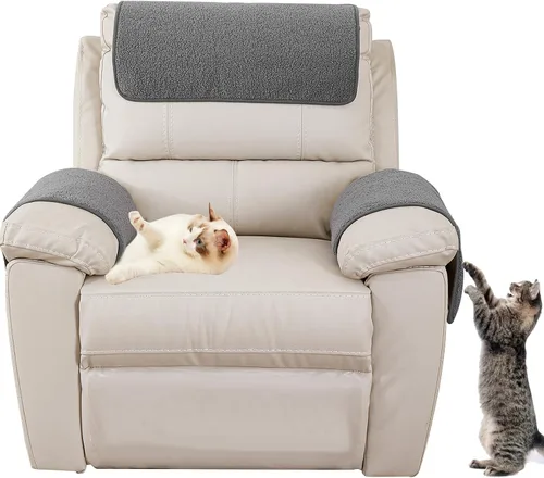Miniatura 13 de Funda para reposabrazos de sofá, funda para reposabrazos de silla reclinable, funda de terciopelo de cordero, antideslizante, protector de muebles