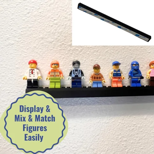 Miniatura 3 de Collectibles - Tira adhesiva de montaje compatible con minifiguras Lego Muestra figuras en paredes o en la mayoría de superficies Fabricado