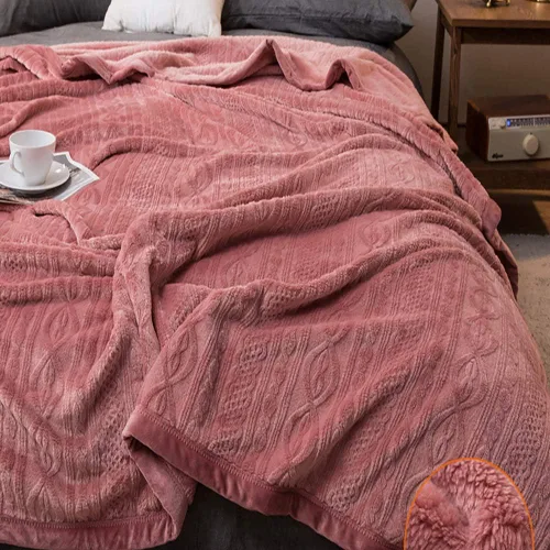 Miniatura 9 de Funda de cama, sofá de siesta, manta ligera y acogedora para el hogar, manta de franela suave reversible lavable