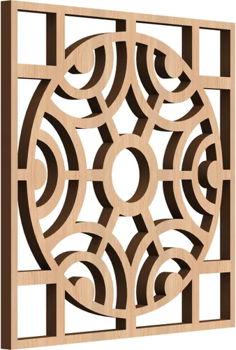 Miniatura 22 de Walton Paneles de pared decorativos de madera con calado, pequeños, 11 3/8 pulgadas de ancho x 11 3/8 pulgadas de alto x 1/4 pulgadas de alto, nogal