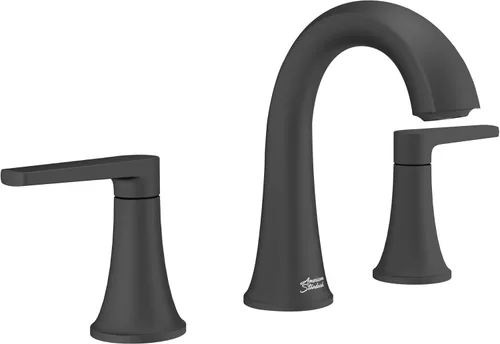 American Standard 7429801.243 Becklow - Grifo de baño de dos manijas de 8 pulgadas, grifo de lavabo de baño, 1.2 GPM, negro mate