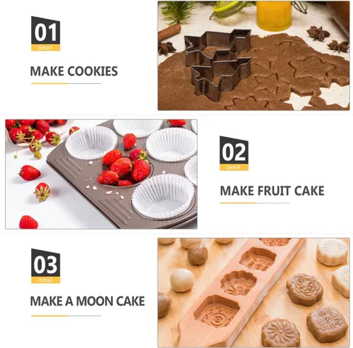 Miniatura 6 de YARNOW Juego de moldes de silicona para hornear de hojas de arce, 2 piezas de moldes flexibles de chocolate para fondant de chocolate para hornear
