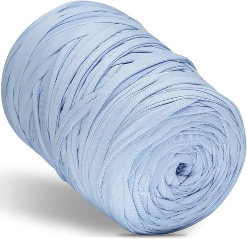Miniatura 12 de 400g de hilo de tela elástica para tejer con ganchillo para DIY, 119 metros de hilo de espagueti grueso para tejer para proyectos de bolso, cesta