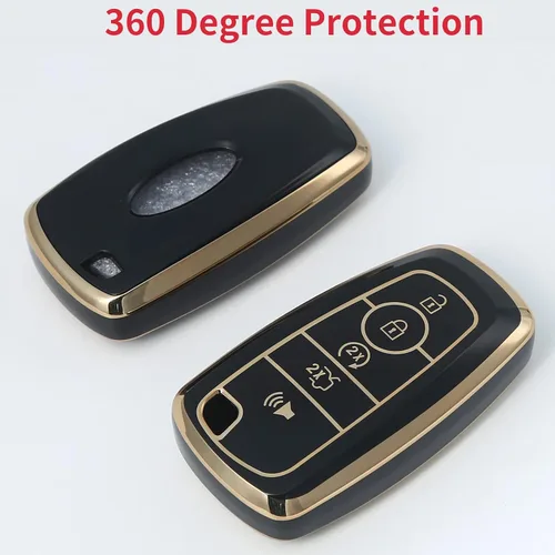 Miniatura 3 de Funda para llavero de TPU adecuada para Ford F150 F250 F350 F450 F551 Edge Explorer Smart Key Fob, Modelo A (negro).