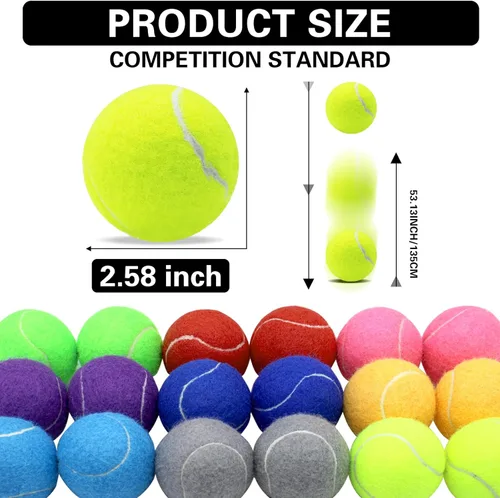 Miniatura 2 de Swingers Pelotas de tenis, pelotas de ejercicio de entrenamiento para mascotas, pelotas de tenis de práctica de alta elasticidad para principiantes