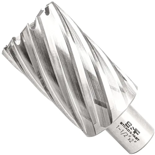 Miniatura 8 de S&F STEAD & FAST Cortador anular, diámetro de corte de 9/16" x 1" profundidad de corte para prensa de taladro magnética, brocas Mag con pasador