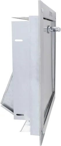 Miniatura 4 de Puerta universal de acero inoxidable compatible con ADA – Bisagra inferior, 21 pulgadas de ancho x 18 pulgadas de alto, cierre automático