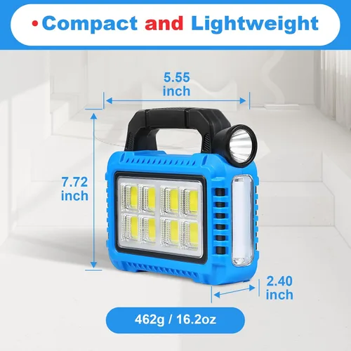 Miniatura 5 de TANSOREN Linterna de camping accesorios esenciales para engranajes de luces solares, linterna LED para cortes de energía, luces recargables