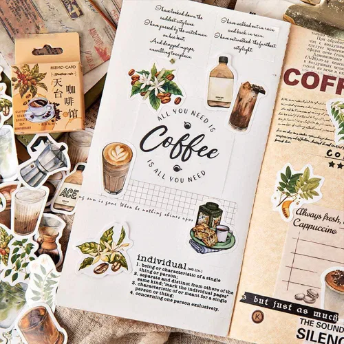 Miniatura 3 de Calcomanías para laptop de tamaño pequeño, 46 unidades de Doraking en caja, decoración de café, calcomanías para laptop, planificadores, álbumes