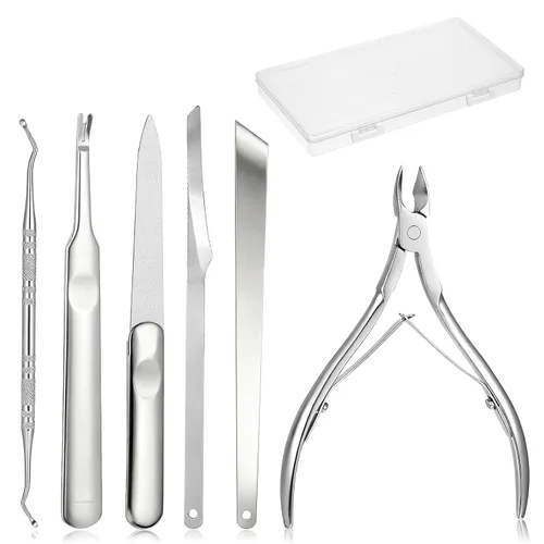 Kit de herramientas de pedicura para quitar uñas encarnadas, de acero inoxidable, lima y levantadores de uñas, herramienta profesional de pedicura
