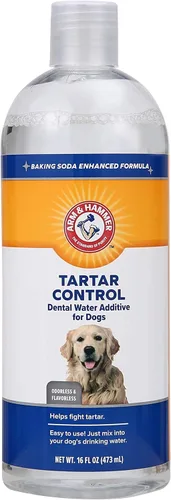 Arm & Hammer Clinical Care - Enjuague dental para perros adultos, aditivo de agua sin olor sin sabor para placa diaria, sarro y control del mal