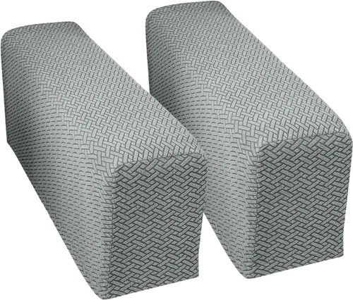 Miniatura 19 de Juego de 2 Fundas para Brazos de Sofá Sillón de Poliéster Elástico Fundas para Reposabrazos de Sofá Sillón Reclinable Fundas Protectoras con Marrón