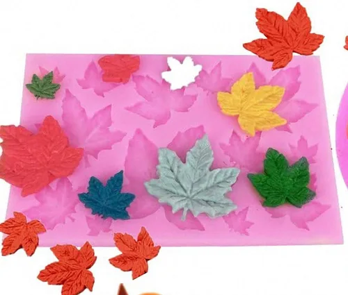 Miniatura 6 de Molde de fondant para bricolaje, flores, cola de sirena, hojas, lindo molde de silicona para pastel de caramelo de chocolate, vela de arcilla hecha