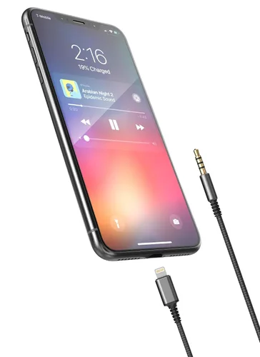 Miniatura 3 de Cable de auriculares de repuesto con conector Lightning para iPhone (0.138 in) con micrófono y control remoto de volumen