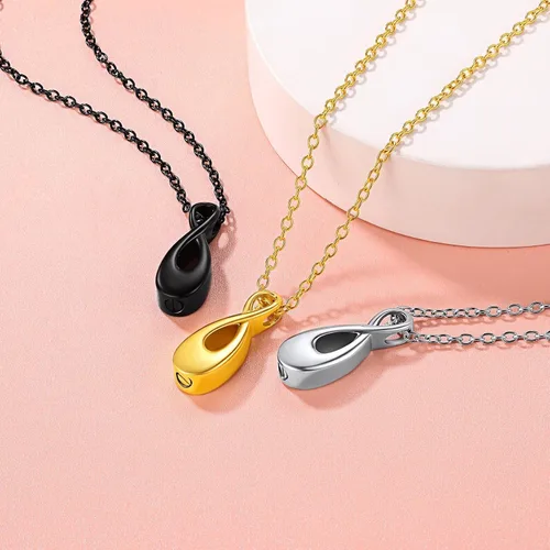 Miniatura 217 de FindChic Collares personalizados con urna para cenizas, barra vertical, gato, luna, reloj de arena, garra de perro, acero inoxidable, chapado en oro