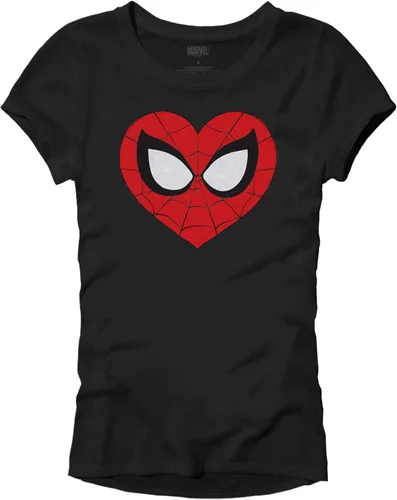 Marvel Spider-Man - Camiseta para mujer con logotipo de corazón y símbolo