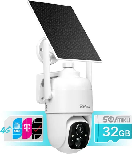 Miniatura 18 de Sovmiku 3CQ1 AI 2K Cámara de seguridad solar inalámbrica para exteriores, cámara alimentada por batería, audio bidireccional, detección