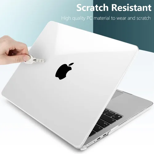 Miniatura 4 de TWOLSKOO Compatible con funda para MacBook Air M4 de 15 pulgadas versión 2025-2023 M4 A3241 M3 A3114 M2 A2941, carcasa rígida de plástico y Cristal
