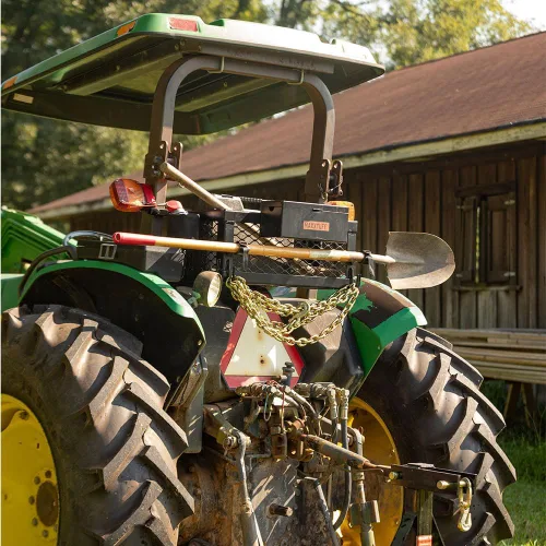 Miniatura 6 de MAXXTUFF Cesta de tractor ROPSRIDER XHD de alta resistencia, se adapta a la mayoría de barras ROPS de tractor y cortacésped de giro cero