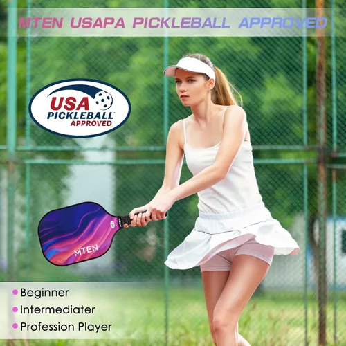 Miniatura 2 de Pickleball Paddles Set of 2 or 4, or Single Paddle – USAPA Approved Fiberglass Surface Pickleball Rackets Set for Men & Women