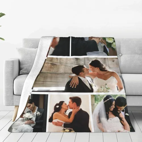 Miniatura 12 de Manta personalizada con texto, fotos, manta personalizada para cumpleaños de adultos y niños, boda, Navidad, Halloween, Día del Padre, Día