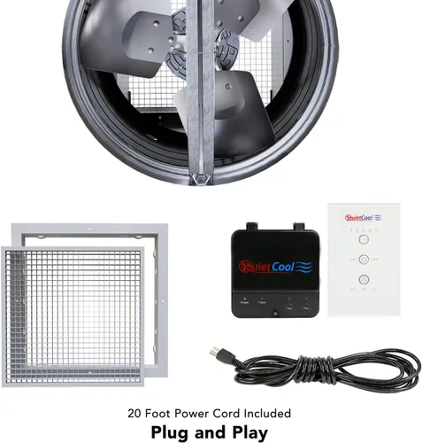 Miniatura 2 de Quietcool GA PRO-2.0 Ventilador de garaje para toda la casa, hasta 1834 CFM, tan bajo como 133 vatios, amortiguador de incendios integrado, control