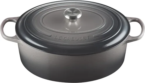 Miniatura 56 de Le Creuset Horno holandés ovalado Signature de hierro fundido esmaltado, 2.75 cuartos de galón., Blanco