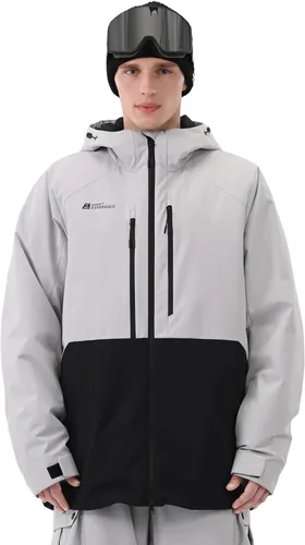 Miniatura 9 de Chaqueta de esquí para hombre, snowboard, 3L, acolchada, impermeable, resistente al viento, aislante, con capucha, para la nieve, invierno