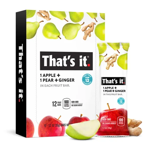 Miniatura 12 de That's it. Manzana+Mango+Chili 100% Natural Gran Sabor Barra de Fruta Seca Real, Vegana, Sin Gluten, Paleo, Kosher, Sin OMG, Sin Conservantes, Sin