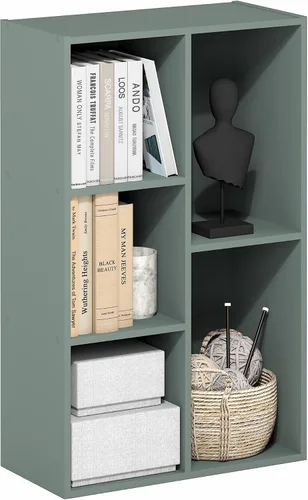 Miniatura 28 de Furinno - Estantería abierta reversible de 5 cubos, color blanco y rosado, 11069WH/PI Blanco/Rosa