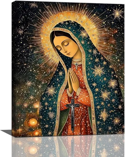 Miniatura 156 de Arte de pared con los 10 mandamientos, lienzo de los diez mandamientos, decoración de pared, pintura enmarcada inspiradora cristiana, obra de arte